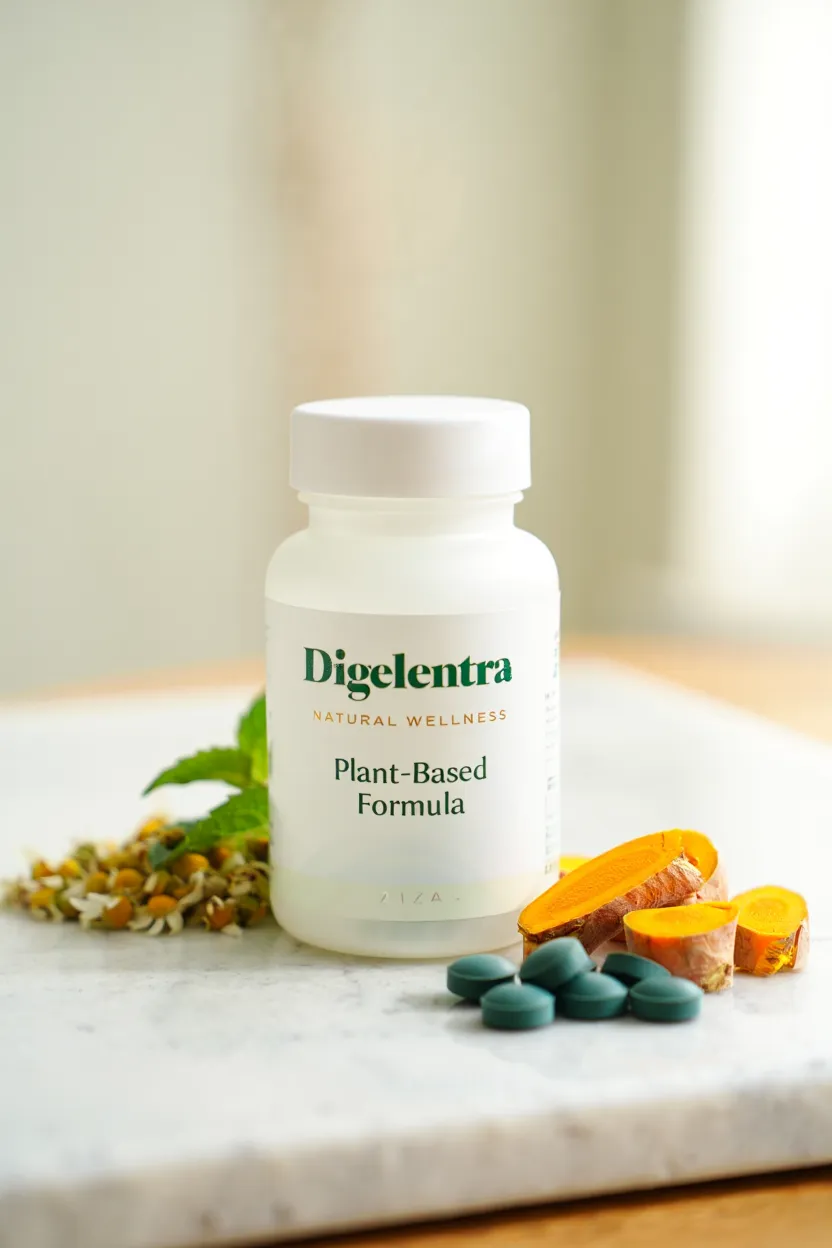 Digelentra natural wellness supplement bottle with plant-based ingredients